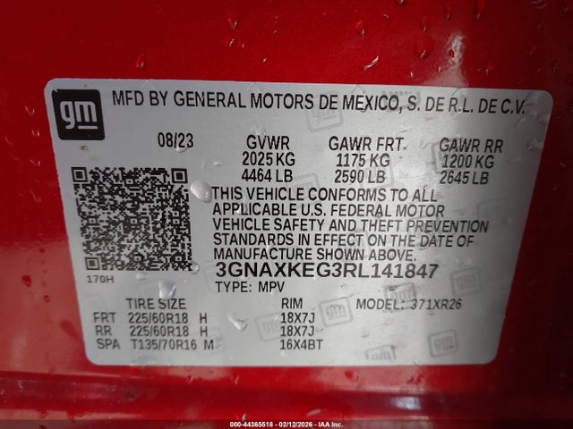 Chevrolet Equinox Fwd Lt