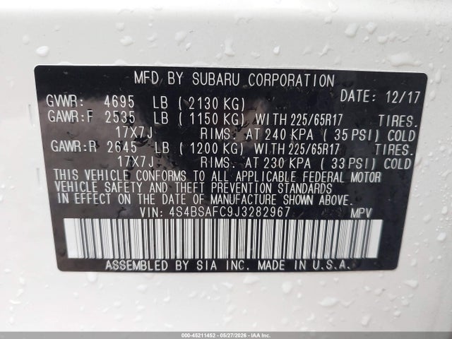 Subaru Outback 2.5i Premium