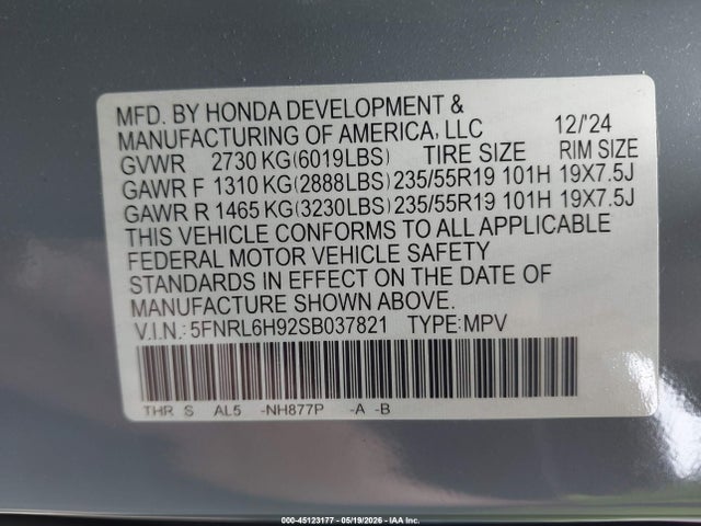 Honda Odyssey Elite
