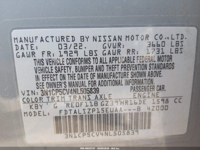 Nissan Kicks Sv Xtronic Cvt