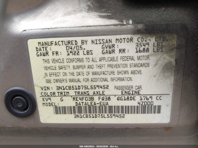 Nissan Sentra 1.8s