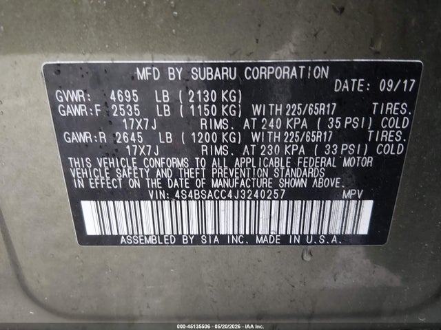 Subaru Outback 2.5i Premium