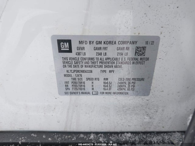 Chevrolet Trax Awd Lt