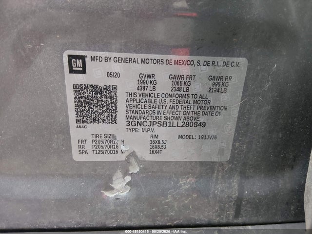 Chevrolet Trax Awd Lt