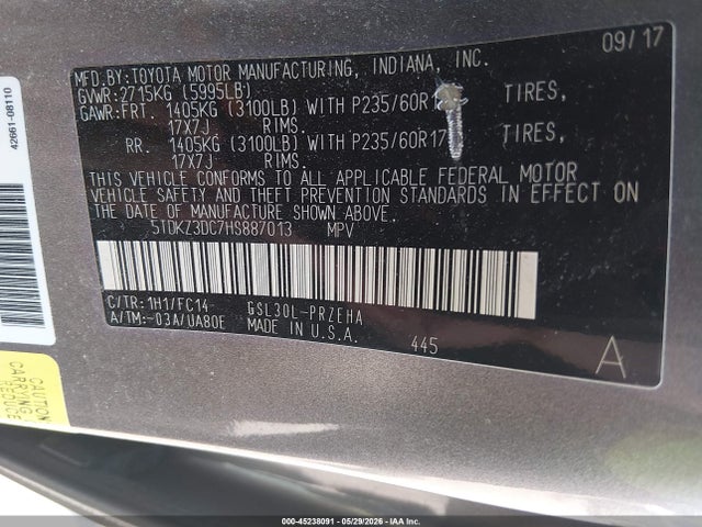 Toyota Sienna Le 8 Passenger