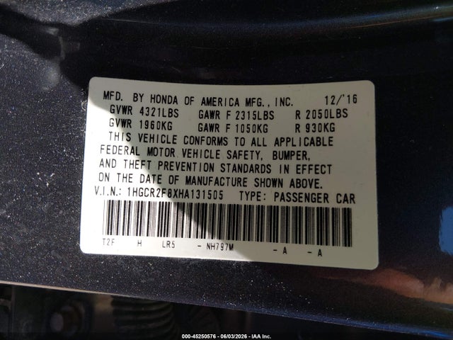 Honda Accord Ex-l