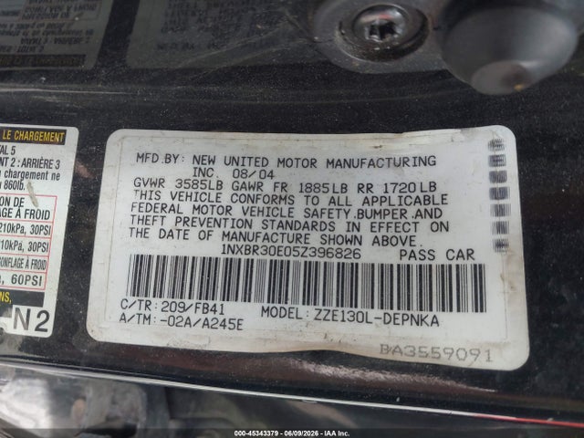Toyota Corolla Le