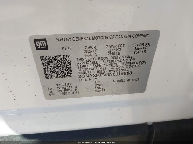 Chevrolet Equinox Fwd Lt