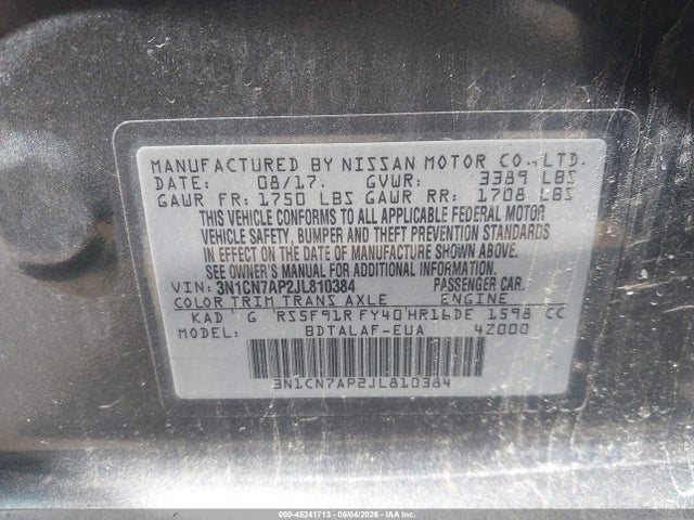 Nissan Versa 1.6 S