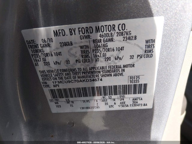 Ford Escape Xls
