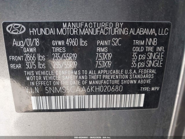 Hyundai SANTA FE Limited 2.0t