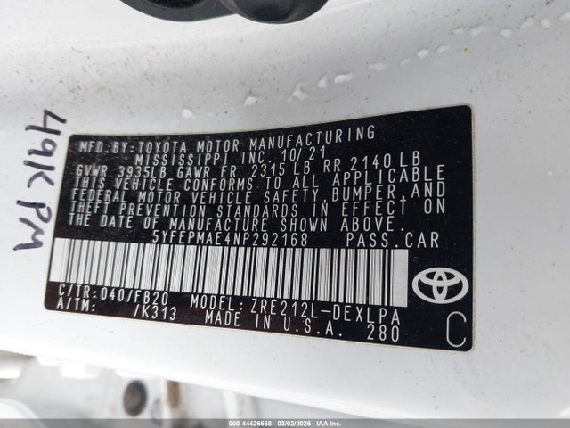 Toyota Corolla Le