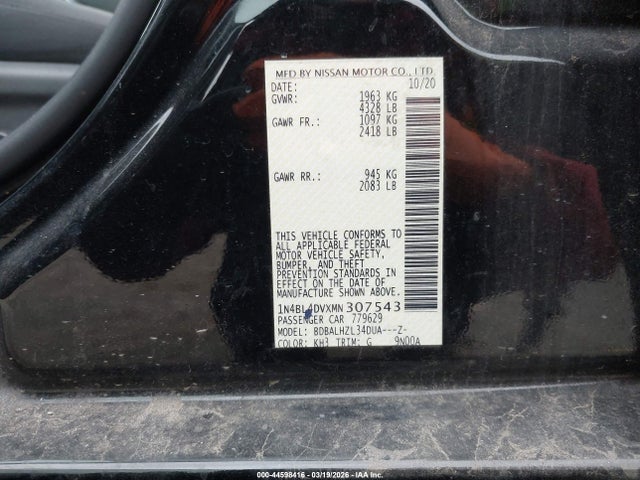 Nissan Altima Sv Fwd