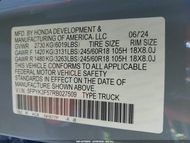 Honda Ridgeline Rtl