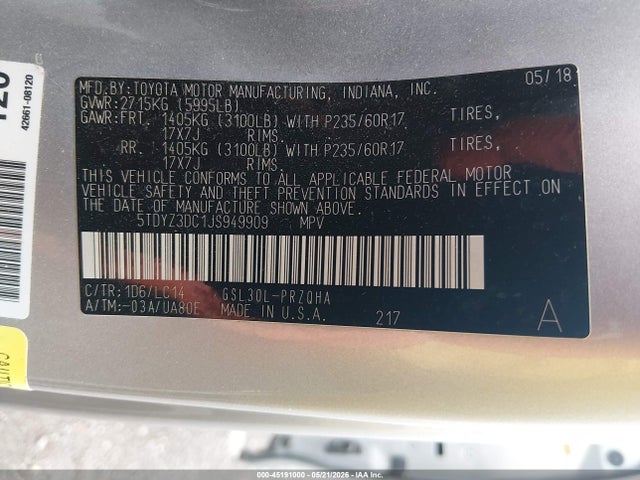 Toyota Sienna Xle 8 Passenger