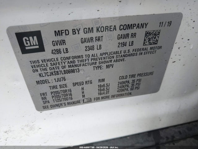 Chevrolet Trax Fwd Ls
