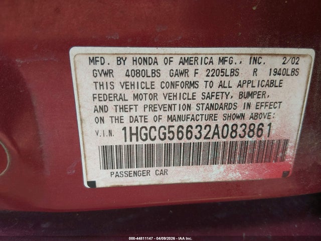 Honda Accord 2.3 Ex