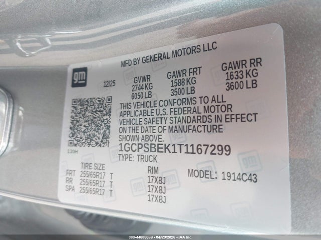 Chevrolet Colorado Wt, Rwd