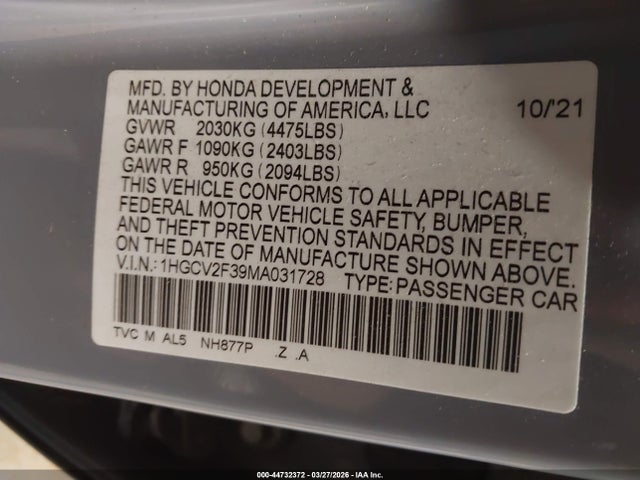 Honda Accord Sport 2.0t