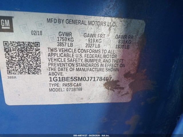 Chevrolet Cruze Lt Auto