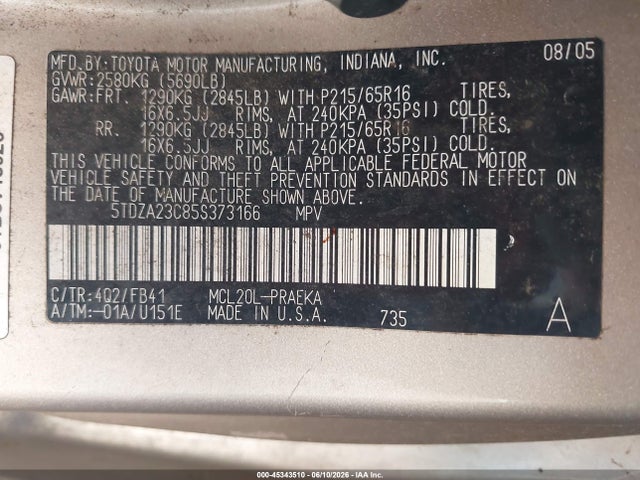 Toyota Sienna Le