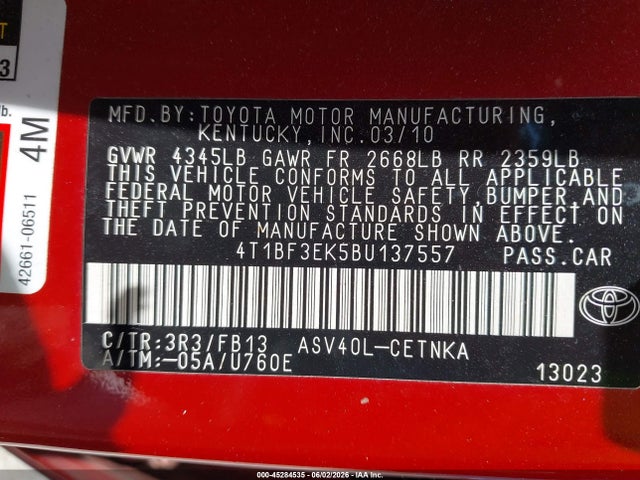 Toyota Camry Le