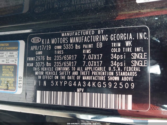 Kia Sorento 2.4l L