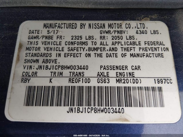 Nissan Rogue Sv