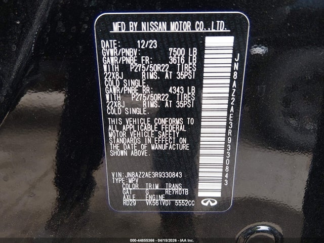 INFINITI Qx Premium Select Awd