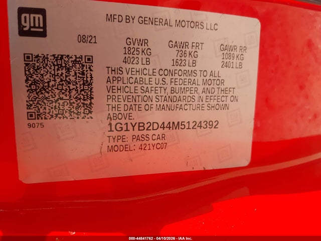 Chevrolet Corvette Rwd  2lt