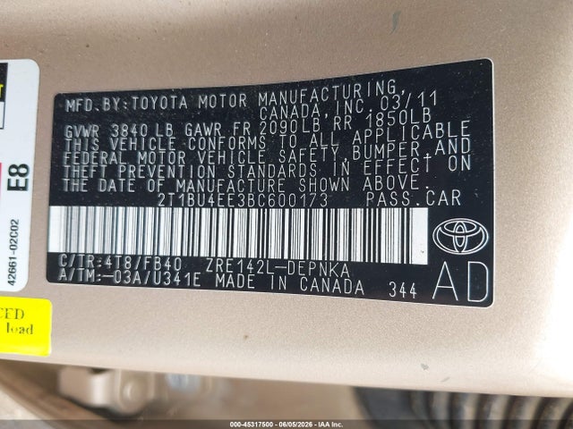 Toyota Corolla Le