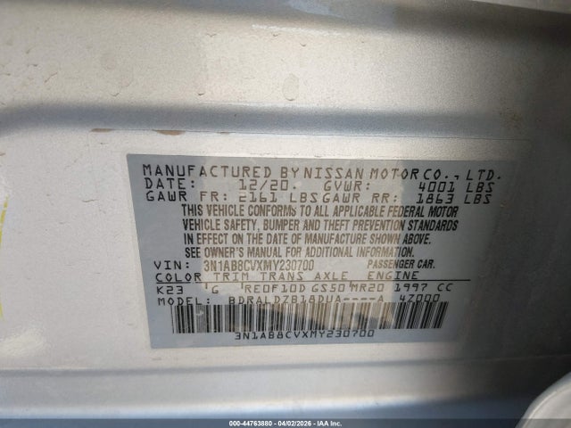 Nissan Sentra Sv Xtronic Cvt