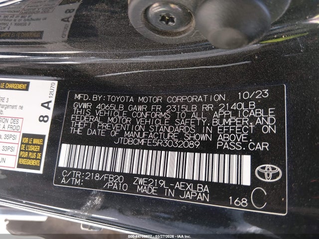 Toyota Corolla Hybrid Le