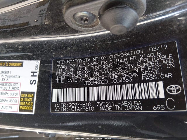 Toyota Corolla Hybrid Le