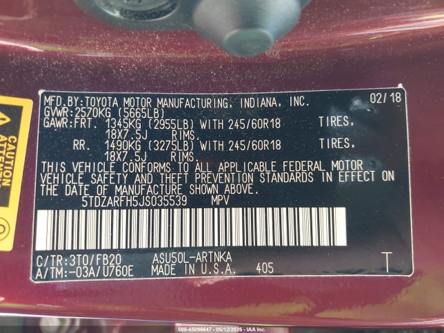 Toyota Highlander Le