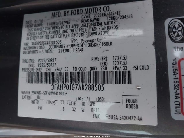 Ford Fusion Sel