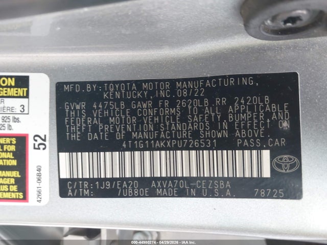 Toyota Camry Se