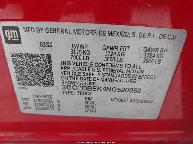 Chevrolet Silverado 1500 4wd  Short Bed Custom