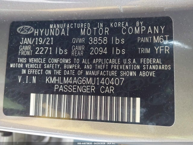 Hyundai ELANTRA Sel