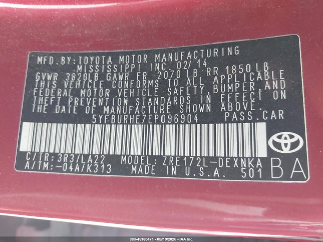 Toyota Corolla Le Premium