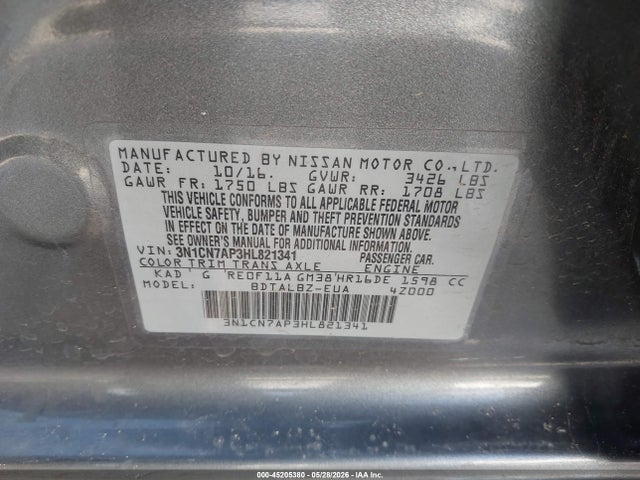Nissan Versa 1.6 Sv