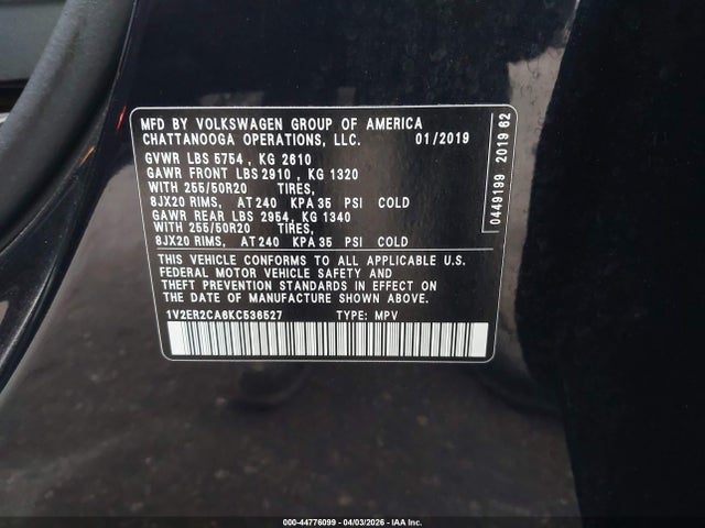 Volkswagen Atlas 3.6l V6 Sel