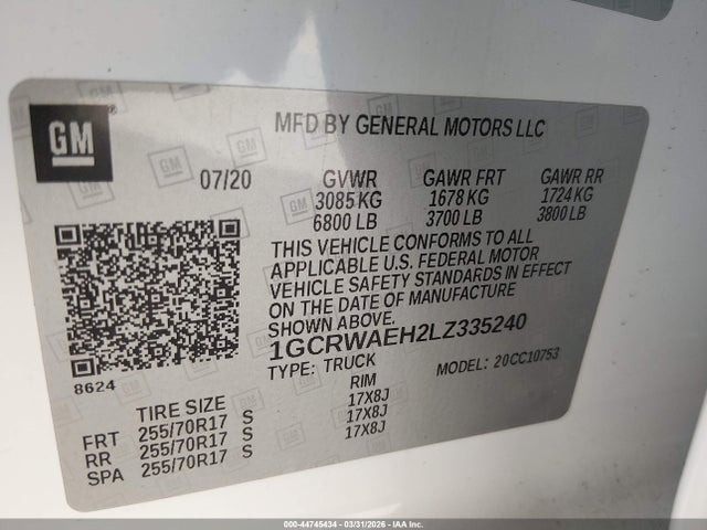 Chevrolet Silverado 1500 2wd  Standard Bed Wt