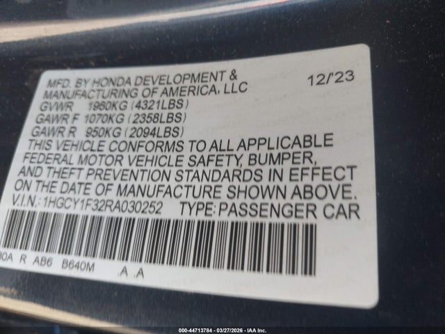 Honda Accord Ex