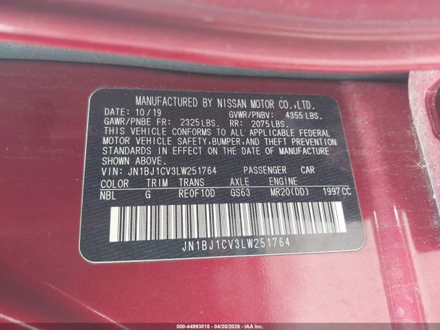 Nissan Rogue Sv Fwd Xtronic Cvt