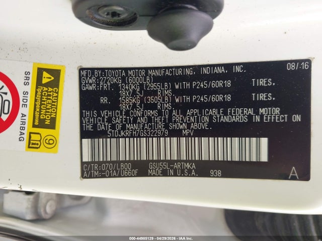 Toyota Highlander Xle V6