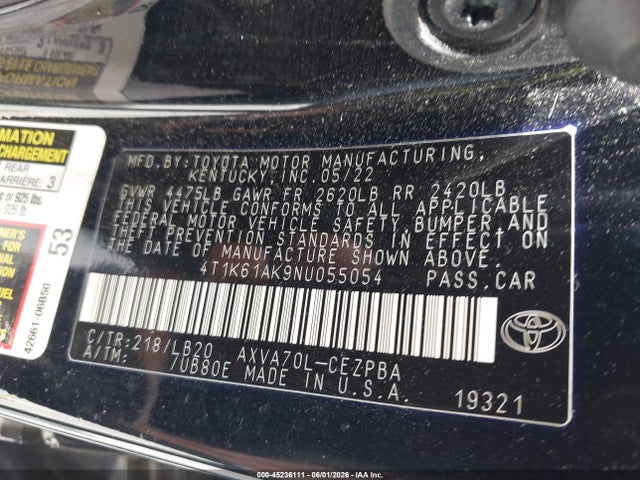 Toyota Camry Xse