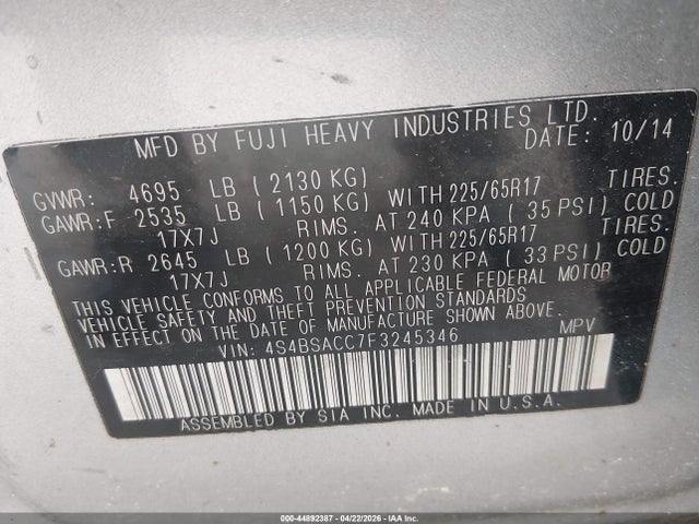 Subaru Outback 2.5i Premium
