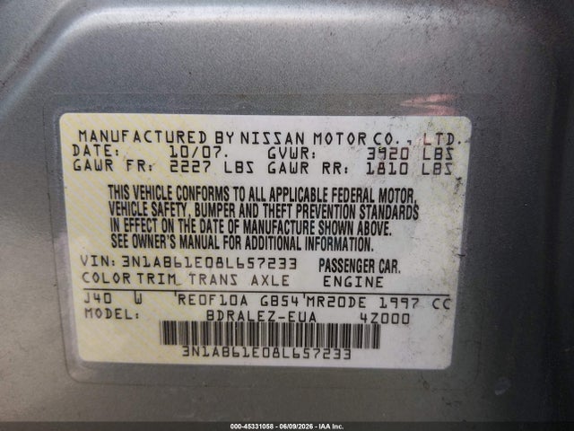 Nissan Sentra 2.0s