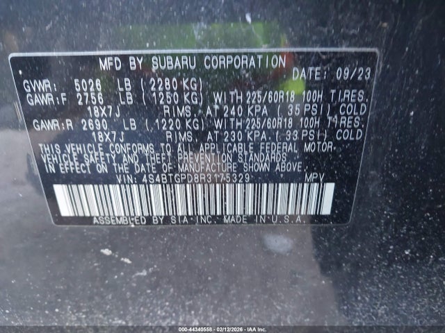 Subaru Outback Touring Xt